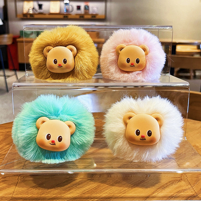 Wholesale Creative Plush Cream Bear Keychain Cute Cartoon Doll Bag Pendant
