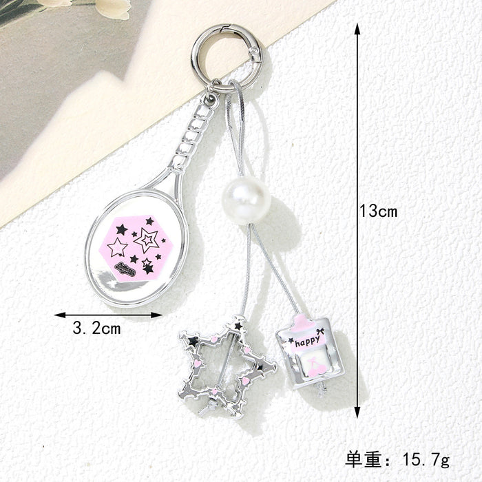 Wholesale Stylish Acrylic Star Phone Strap Lanyard Keychain for Bag Car Key Fashion Accessory Gift