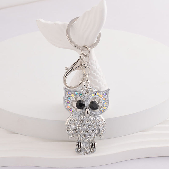 Wholesale Owl Keychain Pendant Gold Tone Zinc Alloy Trendy Bag Charm Gift