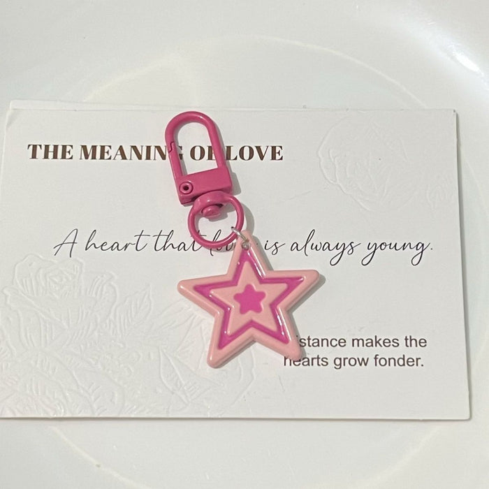 Wholesale Five-pointed star keychain star pendant