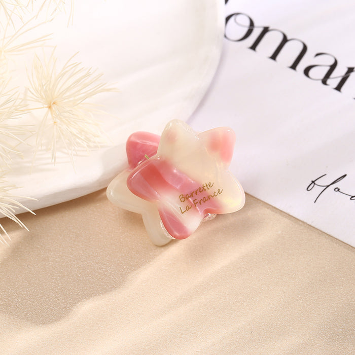 Wholesale Acetate Small Claw Clip Square Star Hollow Mermaid Color Hair Accessory