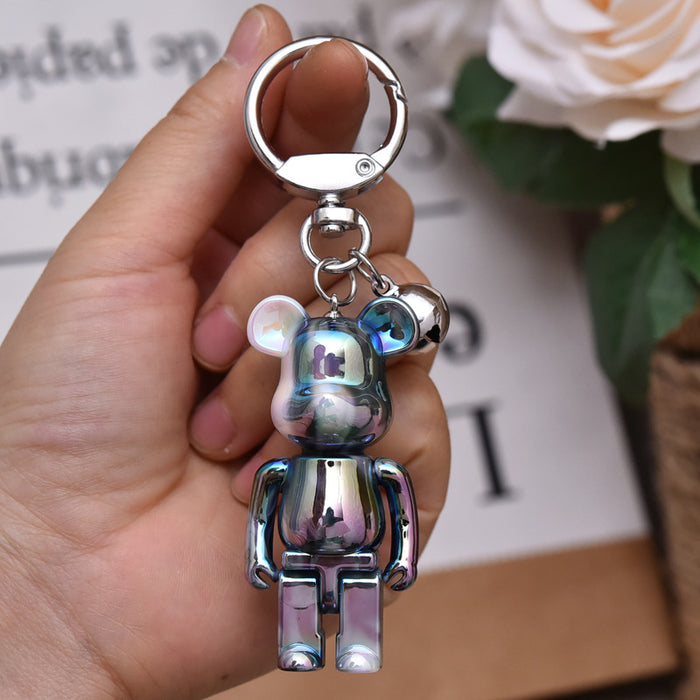 Wholesale Creative cartoon acrylic colorful bear key chain fashion car bag key chain pendant gift