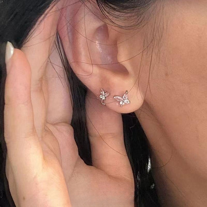 Wholesale Baileys Wine Pink Zircon Butterfly Ear Bone