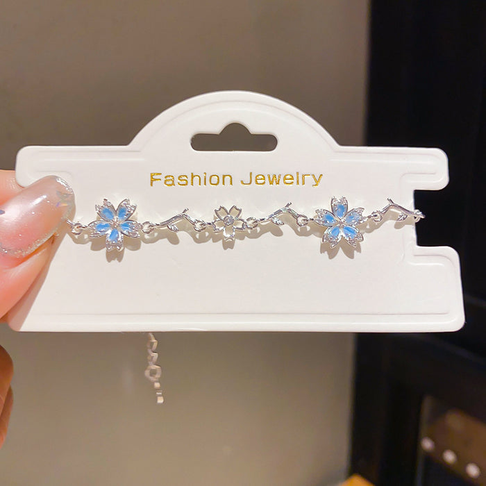 Wholesale Resin CZ Butterfly Flower Slider Bracelet Trendy Jewelry Accessory