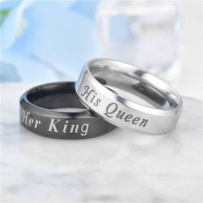 Wholesale Couple Ring Personalized Popular Stainless Steel Ring Jewelry