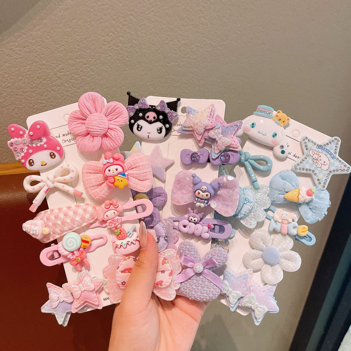 Wholesale Kids Bow Fabric Flower Hair Clip