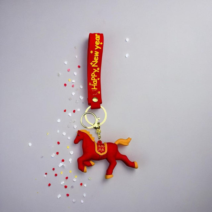 Wholesale 3D PVC Year of the Horse Keychain