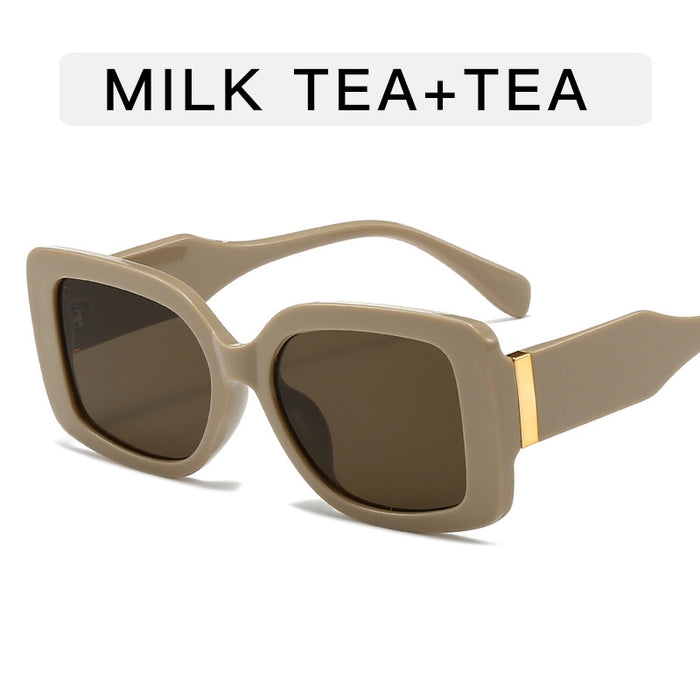 Wholesale Box retro sun personality gradient color high-end sunglasses large frame trendy street photography glasses