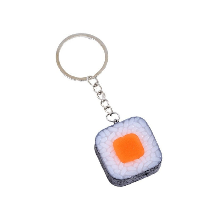 Wholesale Novelty Onigiri Sushi Keychain PVC Bag Charm Gift MOQ≥2