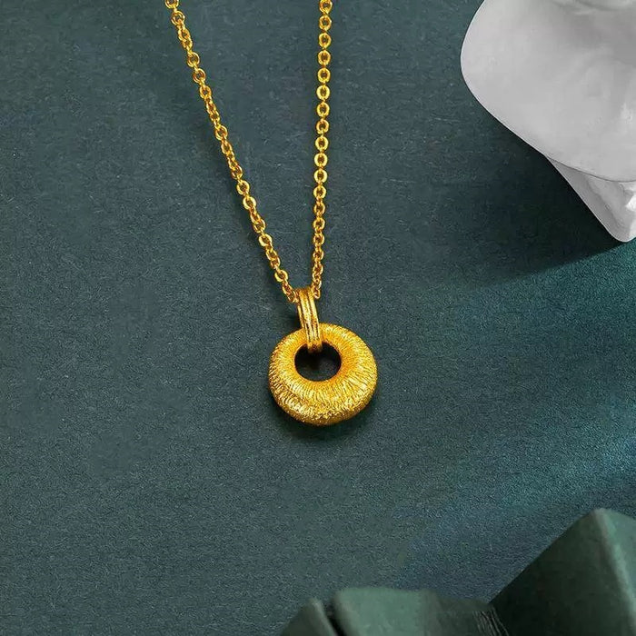 Wholesale Sand Gold Jewelry Brushed Gold Nugget Pendant Safety Buckle Jewelry Women's