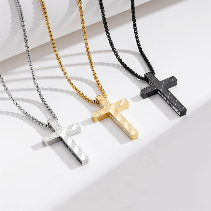 Wholesale Cross Stainless Steel Necklace Versatile Men and Women Personalized Hip Hop Pendant Necklace Accessories
