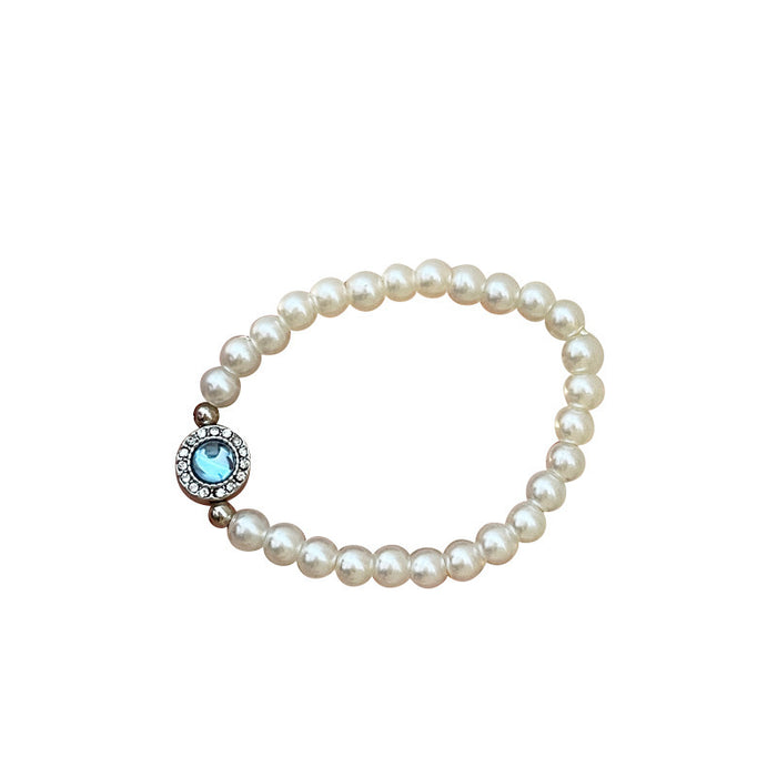 Wholesale Pearl necklace light luxury niche collarbone chain pearl earring necklace set combination