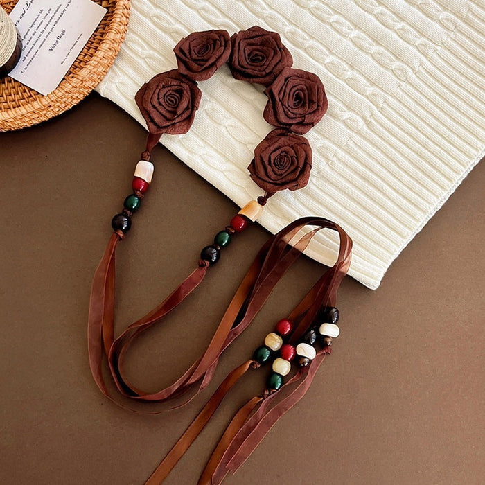 Wholesale Boho Woven Waist Belt For Women Retro Butterfly Design Belt Dress Accessory Summer Vacation Style