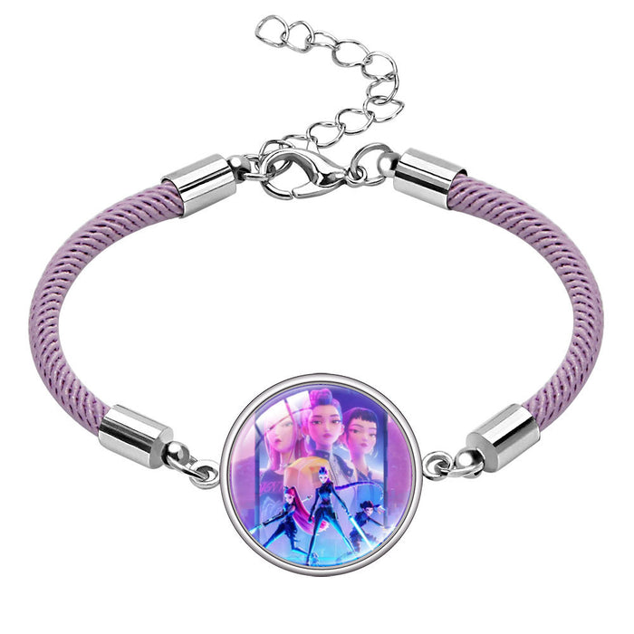Wholesale Multicolor cord  Kpop Time Gem gemstone bracelet