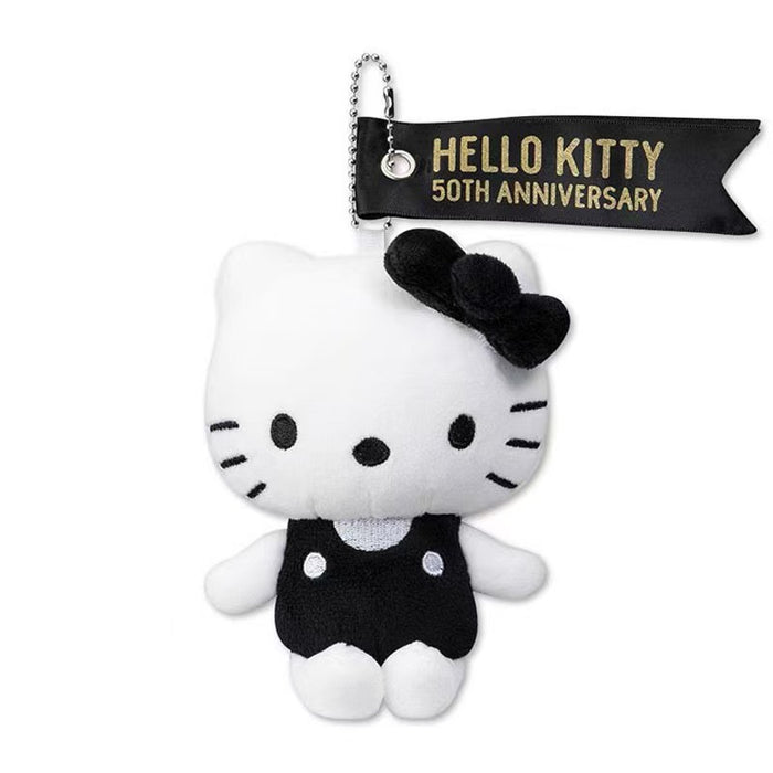 Wholesale Cute Cartoon Black and White Pure Black Cat Plush Doll Pendant Keychain Bag Pendant
