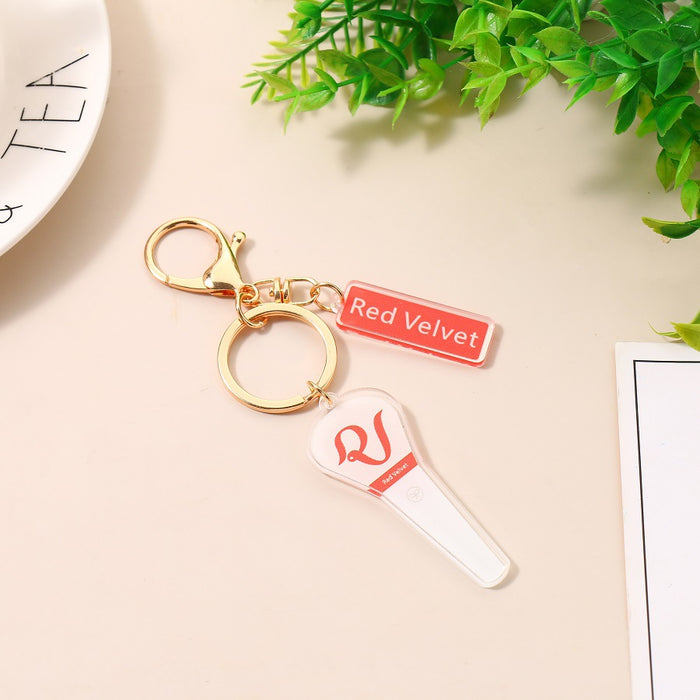 Wholesale Acrylic Support Light Keychain JDC-KC-ZhangX001