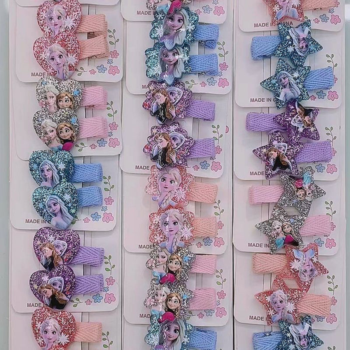 Wholesale 10pcs/ set Cartoon hair tie children' s hair accessories heart-shaped snow headband