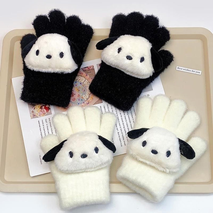 Wholesale Cute plush fleece-lined and thickened gloves