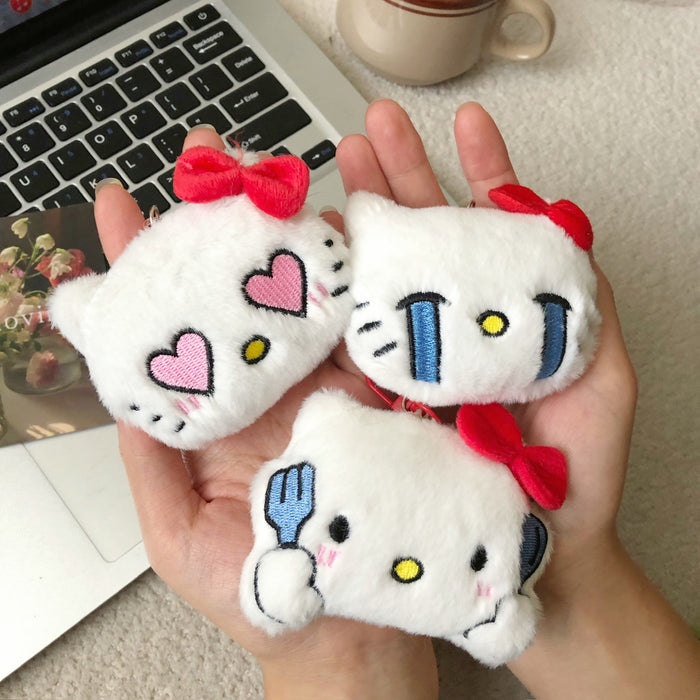 Wholesale Cute expressions, boys' bags, pendants, girls' hearts, backpacks, keychains, car plush toys, hanging decorations