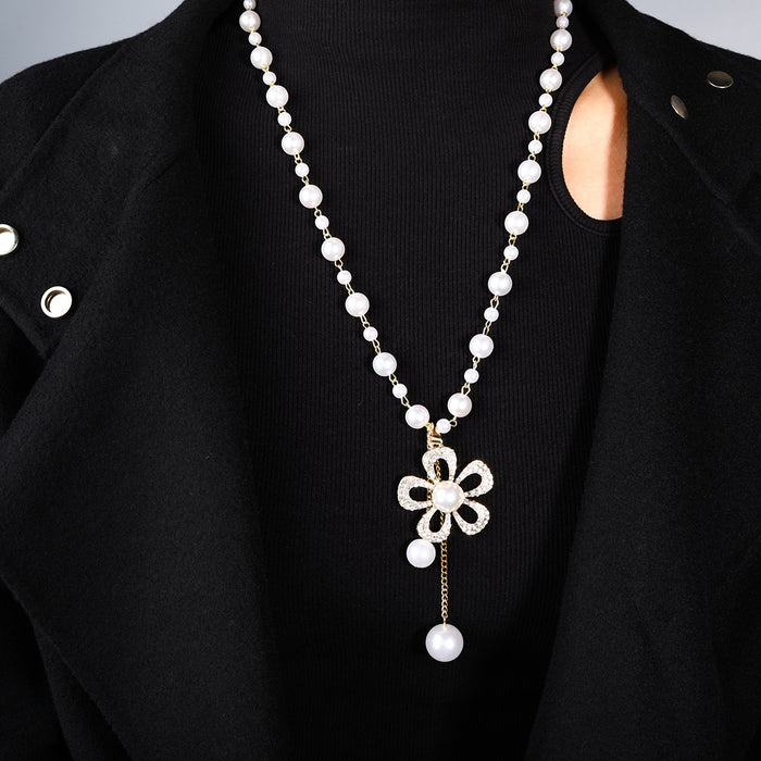 Wholesale Pearl  sweater chain pearl necklace for women