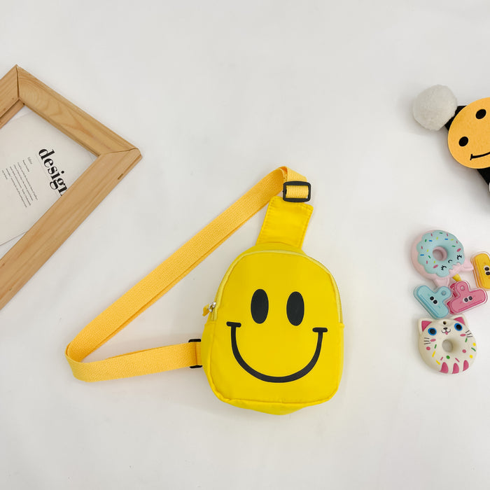 Wholesale Children's Bag Smiley Face Crossbody Bag Boys' Chest Bag Kindergarten Baby Girls' Backpack
