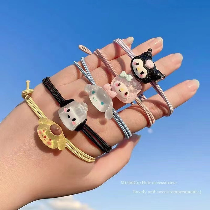 Wholesale Cartoon Cute High Elastic Fabric Hair Tie JDC-HS-Weiye008