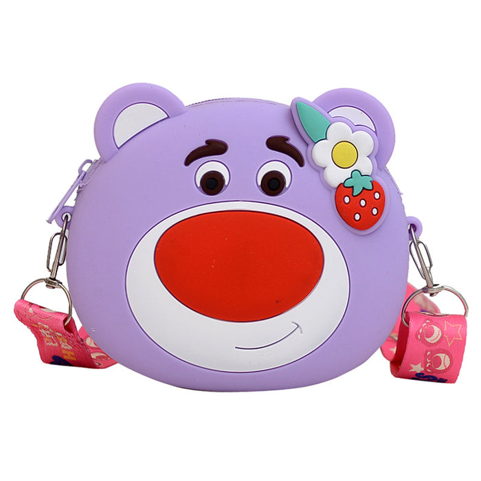 Wholesale Anti-rodent Pioneer Head Silicone Crossbody Bag Children's Cartoon Coin Purse Decompression Bubble