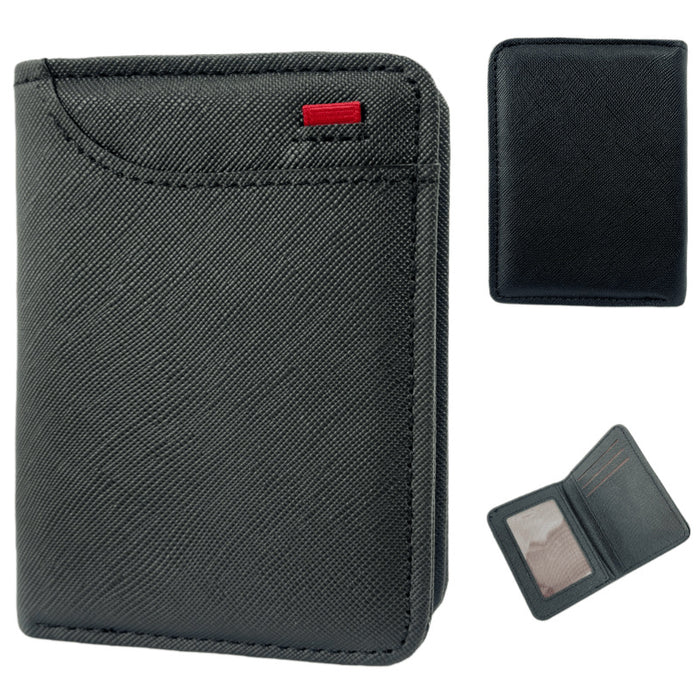 Wholesale PU Leather Men' s Multi-Card Wallet Vertical Card Holder Fashion Accessory MOQ：3