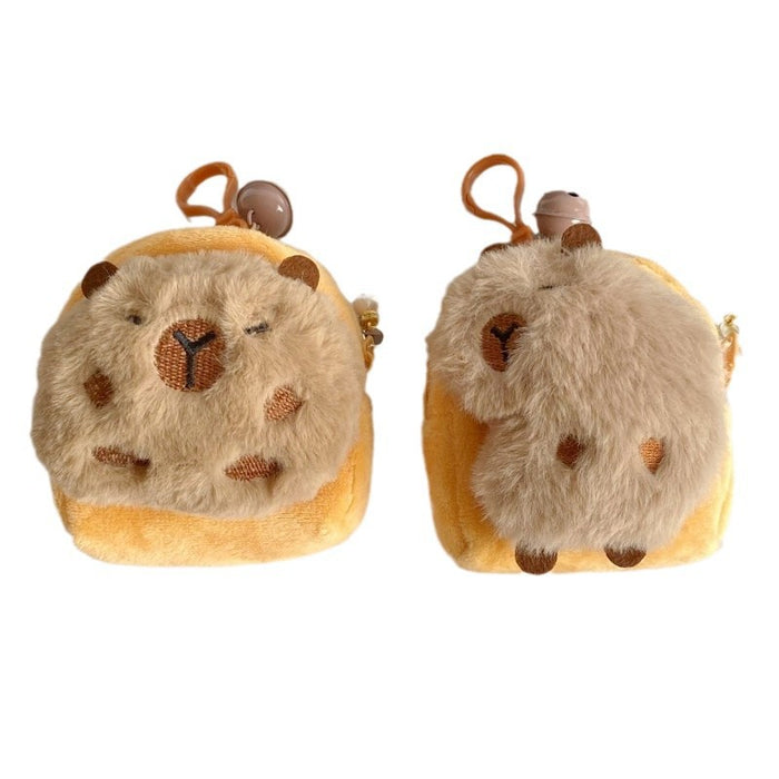 Wholesale Coin Purse Capybara Bag Pendant Keychain Storage Bag Student Children Plush Headphone Bag Gift