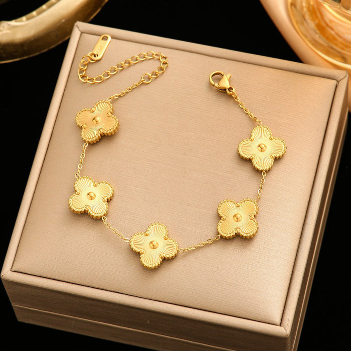 Wholesale  Titanium Steel Bracelet Four-leaf Clover