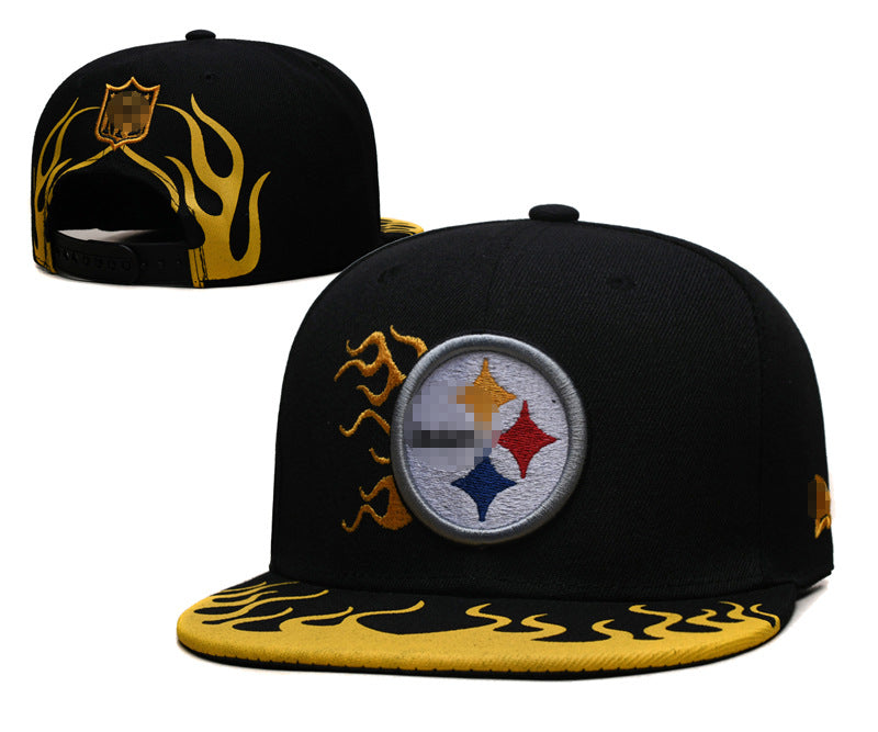 Wholesale Rugby cap for men and women,  hip-hop embroidered flat-brimmed hat,  outdoor sun protection hat