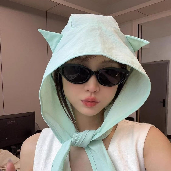 Wholesale Strap quick drying sunshade hat, thin ear protection headband hat, cute hat