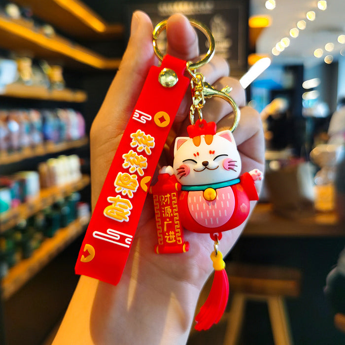 Wholesale Rubber Cartoon Doll Keychain JDC-KC-Tingm192