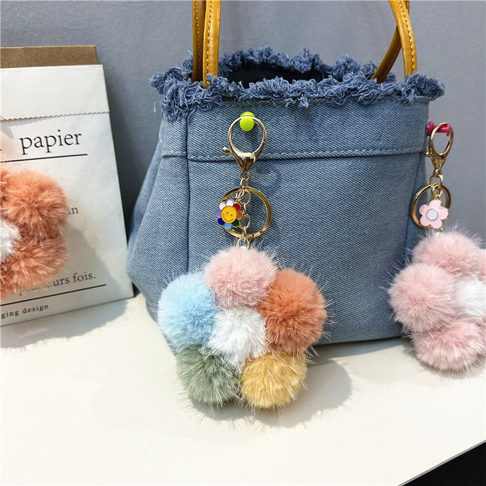 Wholesale Sakura Fur Ball Keychain JDC-KC-KaiY013