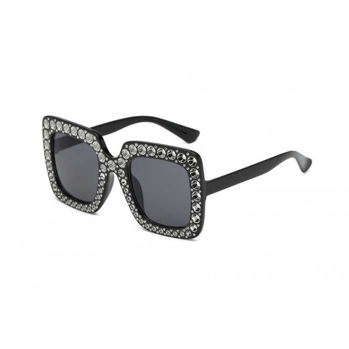 Wholesale Sunglasses Diamond Plated Large Frame Glasses Square Sunglasses Street Photography Trendy Glasses Personality