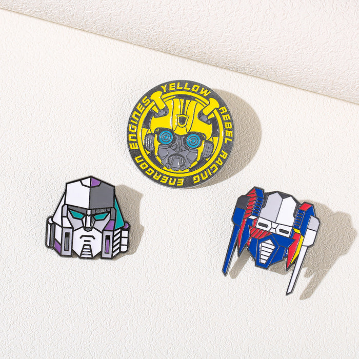 Wholesale Stylish Cartoon Robot Brooch Metal Pin For Backpack Hat Clothing Resale
