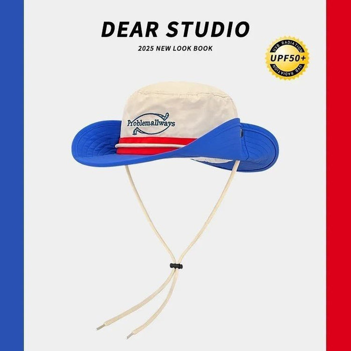 Wholesale Letter Fisherman Hat Women's Summer Outdoor Hiking Sunshade Mountaineering Hat