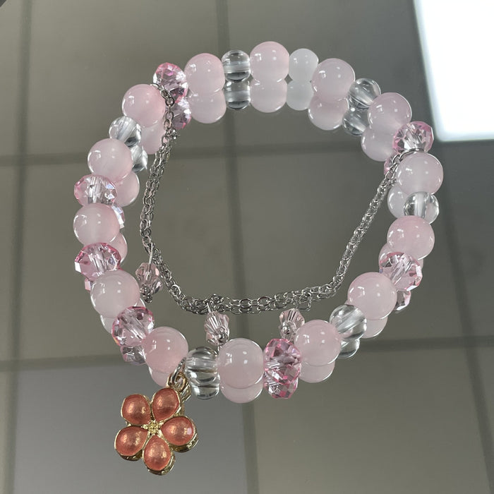 Wholesale Beaded bracelet with niche design, cherry blossom high-end bracelet