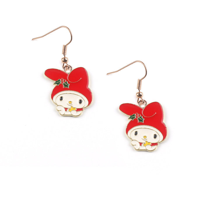 Wholesale 10pcs Cartoon Christmas Alloy Earrings (F) JDC-ES-FuYu003