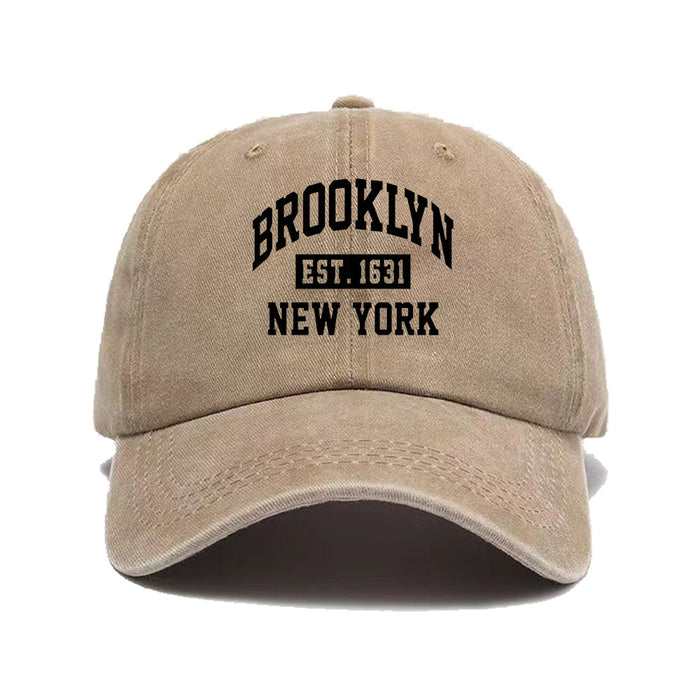 Wholesale New washed letter embroidered duck tongue hat, fashionable and personalized sun shading baseball cap