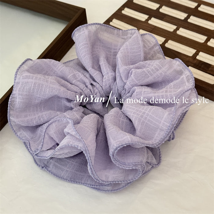 Wholesale lace edge large texture head flower lazy temperament hair rope head rope