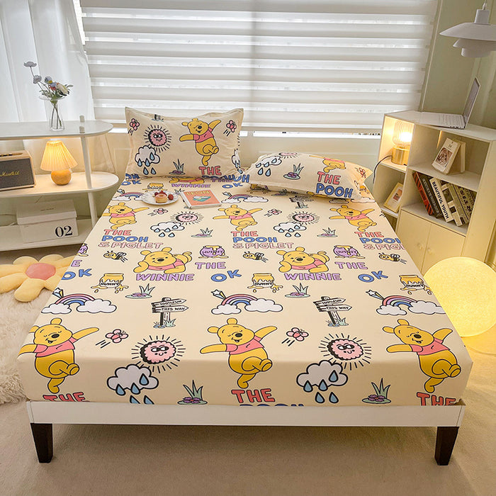 Wholesale A-level Cloud Washed Cotton Cute Cartoon Girl Heart Dormitory Bed Sheets JDC-SEE-AiErMei008