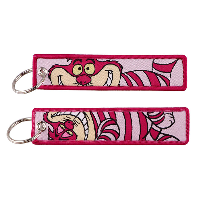 Wholesale Cartoon Cute Capybara Animal Woven Label Lanyard Keychain JDC-KC-KKX005