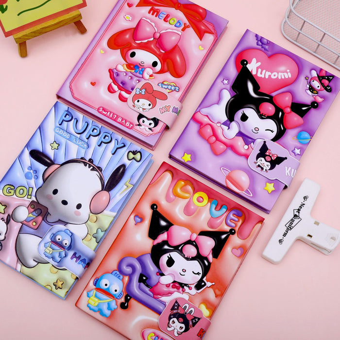 Wholesale KPOP themed cute cartoon notebook with magnetic closure and colorful pages