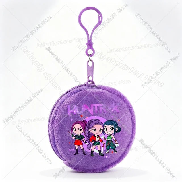 Wholesale Casual Kpop Style Cartoon Coin Purse For Girls Polyester Zipper Wallet Everyday Fashion Accessory Resale Gift