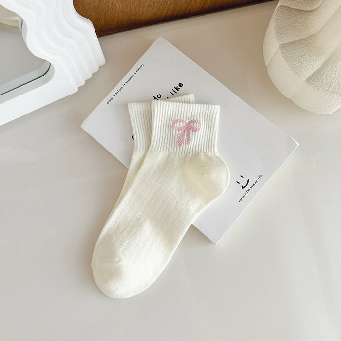 Wholesale Socks for children, pure cotton short socks, summer thin, versatile, anti odor, white, low cut