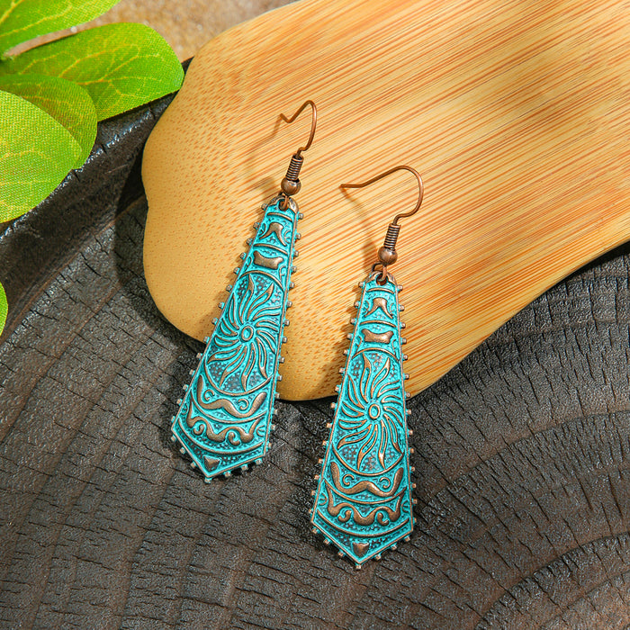 Wholesale Vintage Ethnic Geometric Earrings Fashion Jewelry Accessory MOQ≥2