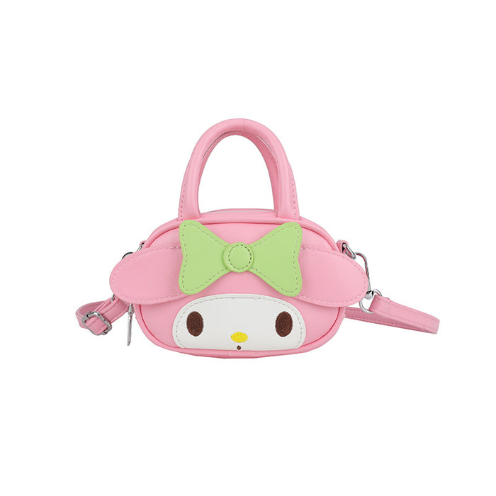 Wholesale Cartoon Bowknot Girls Handbag with Anime Pattern Cute PU Leather Crossbody Bag