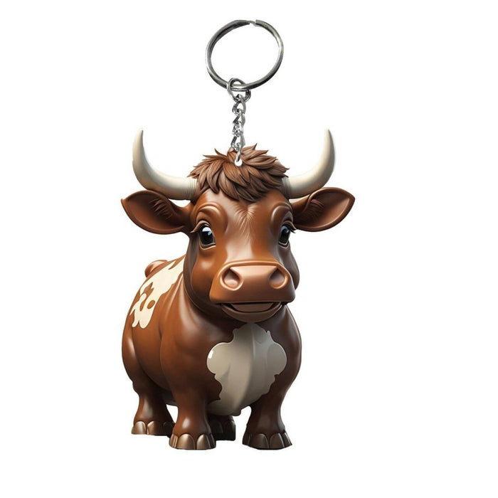 Wholesale Acrylic Cartoon Yak Keychain JDC-KC-HuiWen005