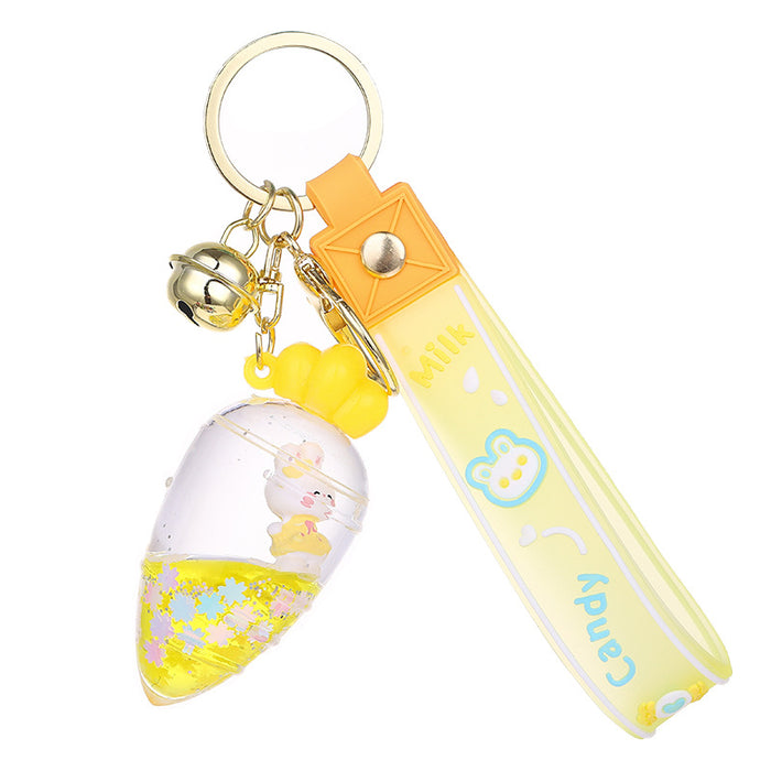 Wholesale Acrylic Oil Quicksand Bottle Keychain JDC-KC-ShuoT009